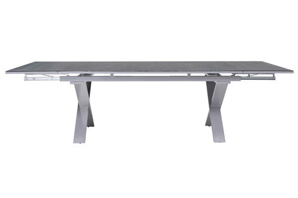 KETTLER Granada Esstischgarnitur, Silber / Anthrazit, Alu / Spraystone / Teak, Tisch 180/280x100cm, 10 Multipositionssessel 11 KETTLER Granada Esstischgarnitur, Silber / Anthrazit, Alu / Spraystone / Teak, Tisch 180/280x100cm, 10 Multipositionssessel – Bild 11