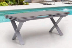 KETTLER BasicPlus Esstischgarnitur, Silber / Anthrazit, Alu / HPL / Textil, Tisch 180/280x100cm, 6 Stapelsessel, 2 Multipo -Gartenmöbel 23047 4.jpg