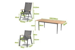 HARTMAN Silencio / Aruba Sitzgruppe, Xerix/natur, Alu/Teak, 6 Dining Sessel, 2 Multipo, 160/220x90cm, FSC-Teak Armlehnen -Gartenmöbel 23231 mass.jpg