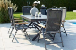 HARTMAN Xanadu / Raffaelo Sitzgruppe, Xerix/natur, Alu/Teak/Glaskeramik, 6 Multipo, 160/220x100cm, FSC-Teak Armlehnen