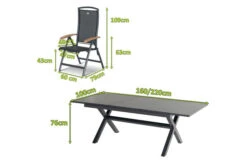 HARTMAN Xanadu / Raffaelo Sitzgruppe, Xerix/natur, Alu/Teak/Glaskeramik, 6 Multipo, 160/220x100cm, FSC-Teak Armlehnen -Gartenmöbel 23295 mass.jpg