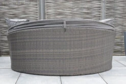 OUTFLEXX Sonneninsel, Grau, Polyrattan/Olefin, 187x146x75/131, Verstellbares Dach -Gartenmöbel 23404 7.jpg