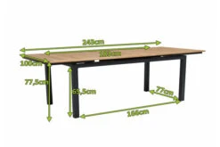 OUTFLEXX Premium Abdeckhaube Für Tische, Schwarz, Polyester, 185 X 102x 73 Cm, Wasserbeständig, Integriertes Zugband -Gartenmöbel 23411 5.jpg