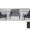 OUTFLEXX Premium Abdeckhaube Für Loungesets, Schwarz, Z.B. 21791, 265 X 140 X 82 Cm, Wasserbeständig, Integriertes Zugband