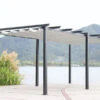 OUTFLEXX Pergola, Anthrazit/creme, Aluminium Pulverbeschichtet, 300 X 600 X 222 Cm, Mit Laufschienenfunktion