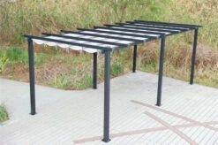 OUTFLEXX Pergola, Anthrazit/creme, Aluminium Pulverbeschichtet, 300 X 600 X 222 Cm, Mit Laufschienenfunktion -Gartenmöbel 23600 03.jpg