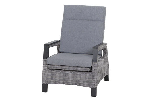 SIENA GARDEN Solea Dining Sessel, Anthrazit/blau, Alu/Gardino®-Geflecht, 71 X 84 X 98cm, Inkl. Fußhocker, Stufenlos Verstellbar 2 SIENA GARDEN Solea Dining Sessel, Anthrazit/blau, Alu/Gardino®-Geflecht, 71 X 84 X 98cm, Inkl. Fußhocker, Stufenlos Verstellbar – Bild 2