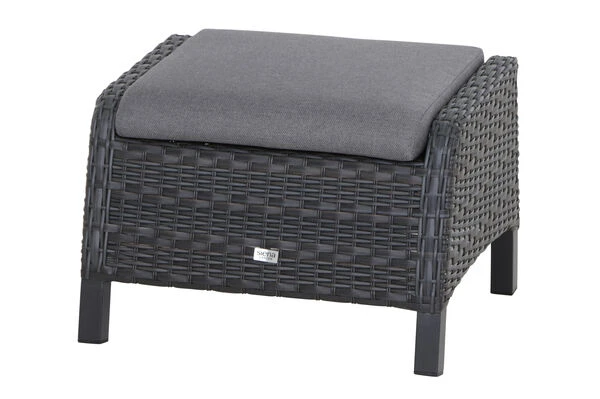 SIENA GARDEN Solea Dining Sessel, Anthrazit/blau, Alu/Gardino®-Geflecht, 71 X 84 X 98cm, Inkl. Fußhocker, Stufenlos Verstellbar 4 SIENA GARDEN Solea Dining Sessel, Anthrazit/blau, Alu/Gardino®-Geflecht, 71 X 84 X 98cm, Inkl. Fußhocker, Stufenlos Verstellbar – Bild 4