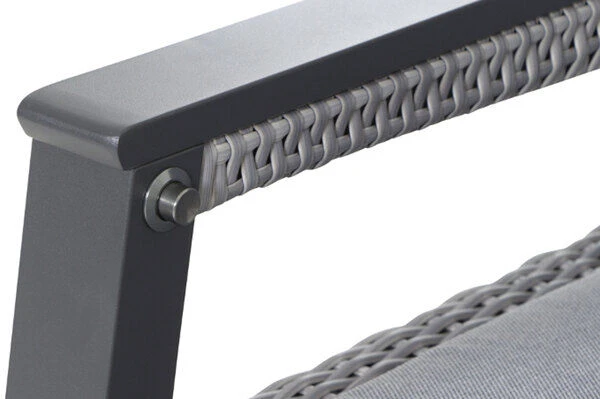 SIENA GARDEN Solea Dining Sessel, Anthrazit/blau, Alu/Gardino®-Geflecht, 71 X 84 X 98cm, Inkl. Fußhocker, Stufenlos Verstellbar 8 SIENA GARDEN Solea Dining Sessel, Anthrazit/blau, Alu/Gardino®-Geflecht, 71 X 84 X 98cm, Inkl. Fußhocker, Stufenlos Verstellbar – Bild 8