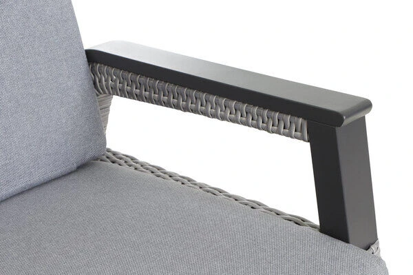 SIENA GARDEN Solea Dining Sessel, Anthrazit/blau, Alu/Gardino®-Geflecht, 71 X 84 X 98cm, Inkl. Fußhocker, Stufenlos Verstellbar 9 SIENA GARDEN Solea Dining Sessel, Anthrazit/blau, Alu/Gardino®-Geflecht, 71 X 84 X 98cm, Inkl. Fußhocker, Stufenlos Verstellbar – Bild 9