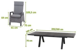 SIENA GARDEN Tirana/Solea Dining Set, Anthrazit/blau, Keramik/Gardino®-Geflecht/Alu, 205-265 X 103 X 76 Cm, Inkl. 6 Diningsessel, Stufenlos Verstellbar -Gartenmöbel 23801 5.jpg