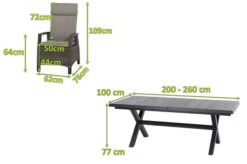 SIENA GARDEN Messina/Corido Dining Set, Anthrazit/grau, Alu/Gardino®-Geflecht/Keramik, 200-260 X 100 Cm, Inkl. 8 Diningsessel -Gartenmöbel 23805 5.jpg