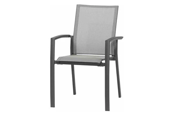 SIENA GARDEN Silva/Velia Dining Set, Anthrazit/grau, Alu/Ranotex®-Gewebe/Keramik, 160 X 90cm, Inkl. 4 Diningsessel 2 SIENA GARDEN Silva/Velia Dining Set, Anthrazit/grau, Alu/Ranotex®-Gewebe/Keramik, 160 X 90cm, Inkl. 4 Diningsessel – Bild 2