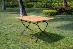 OUTFLEXX Sitzgruppe, Natur/schwarz, Stahl/FSC-Akazienholz, 120x80 Cm, 4 Klappstühle, Pulverbeschichtet, Verzinkt, Mit Armlehnen -Gartenmöbel 23883 04.jpg