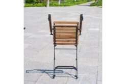 OUTFLEXX Sitzgruppe, Natur/schwarz, Stahl/FSC-Akazienholz, 120x80 Cm, 4 Klappstühle, Pulverbeschichtet, Verzinkt, Mit Armlehnen -Gartenmöbel 23883 07.jpg