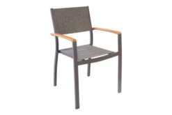 VILLANA Esstischgarnitur, Anthrazit/grau, Alu/ FSC-Akazienholz, Ausziehtisch 150/200 Cm, 8 Stapelstühle -Gartenmöbel 23911 02.jpg