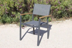 VILLANA Esstischgarnitur, Anthrazit/grau, Alu/ FSC-Akazienholz, Ausziehtisch 150/200 Cm, 8 Stapelstühle -Gartenmöbel 23911 06.jpg