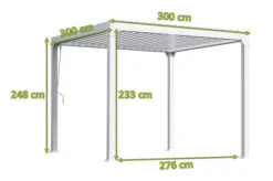 OUTFLEXX Pergola, Weiß Matt, Aluminium, 300x300x248 Cm -Gartenmöbel 24135 05.jpg