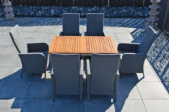 OUTFLEXX Malaga Sitzgruppe, Natur/anthrazit/flanelle, FSC-Teak/Edelstahl/Alu/Sunbrella, 150/200x90cm, 6 Sessel, Plattenstärke 20mm, Verstellbare Rückenlehne -Gartenmöbel 28872 11.JPG