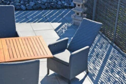 OUTFLEXX Malaga Sitzgruppe, Natur/anthrazit/flanelle, FSC-Teak/Edelstahl/Alu/Sunbrella, 150/200x90cm, 6 Sessel, Plattenstärke 20mm, Verstellbare Rückenlehne -Gartenmöbel 28872 13.JPG