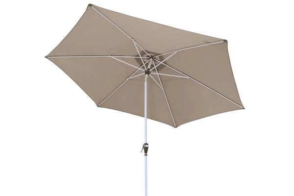 DOPPLER Active Auto Tilt Mittelstockschirm, Greige, Aluminium/Textil, Ø 320 Cm, Mit Kurbel 2 DOPPLER Active Auto Tilt Mittelstockschirm, Greige, Aluminium/Textil, Ø 320 Cm, Mit Kurbel – Bild 2