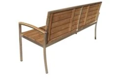 OUTFLEXX Gartenbank, FSC-Teakholz/Edelstahl, 3-Sitzer, 160x55x80cm -Gartenmöbel 2 13536.jpg