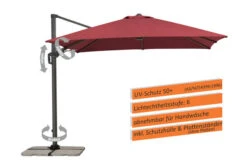 Schneider® SCHNEIDER Rhodos Twist Ampelschirm, Bordeaux, Quadratisch, 300 X 300 Cm -Gartenmöbel 2 13623 1.jpg