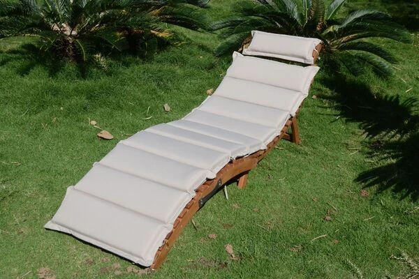 Ploß Sonnenliege, FSC-Akazie/Polyester, 186 X 55 X 21 Cm, Inkl. Auflage 2 Ploß Sonnenliege, FSC-Akazie/Polyester, 186 X 55 X 21 Cm, Inkl. Auflage – Bild 2