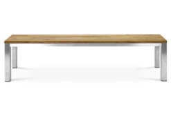 OUTFLEXX Gartenbank, Edelstahl/recyceltes FSC®-Teak, 160x40x45cm, Rustikal Gebürstet -Gartenmöbel 2 18316.jpg