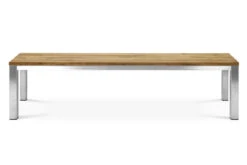 OUTFLEXX Gartenbank, Edelstahl/recyceltes FSC®-Teak, 180x40x45cm, Rustikal Gebürstet -Gartenmöbel 2 18317.jpg