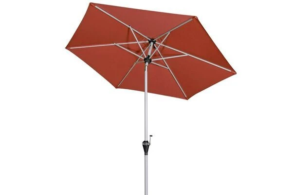 DOPPLER Active Auto Tilt Mittelstockschirm, Terrakotta, Aluminium/Textil, Ø210cm, Höhenverstellbar, Knickbar, Mit Kurbel 2 DOPPLER Active Auto Tilt Mittelstockschirm, Terrakotta, Aluminium/Textil, Ø210cm, Höhenverstellbar, Knickbar, Mit Kurbel – Bild 2