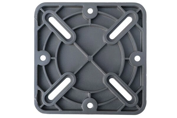 OUTFLEXX Adapterplatte Für Schirmständer Und Bodenanker, Anthrazit, Alu, 16x16x1,5cm, Lochabstand 64-113mm 2 OUTFLEXX Adapterplatte Für Schirmständer Und Bodenanker, Anthrazit, Alu, 16x16x1,5cm, Lochabstand 64-113mm – Bild 2