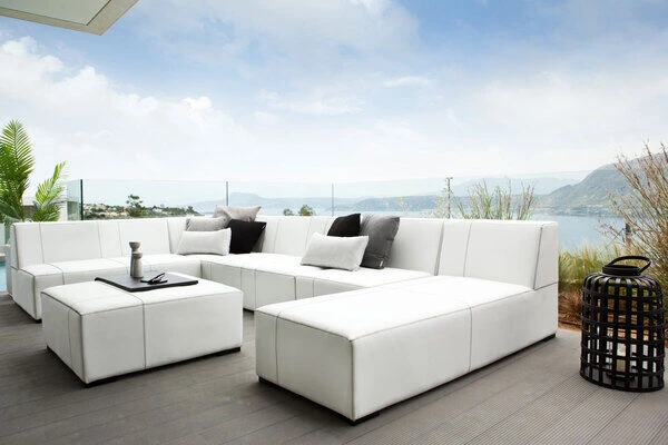 OUTFLEXX Moodz Loungeset, Natte-weiß 10020, Sunbrella, 7-8 Personen, U-Form 2 OUTFLEXX Moodz Loungeset, Natte-weiß 10020, Sunbrella, 7-8 Personen, U-Form – Bild 2