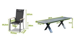 HARTMAN Sondermodell Xanadu / Alice Esstischgarnitur, Xerix/schwarz, Alu/Glaskeramik, 4x4 Textilen, 8 Stapelsessel, 220/280x100cm 15 HARTMAN Sondermodell Xanadu / Alice Esstischgarnitur, Xerix/schwarz, Alu/Glaskeramik, 4x4 Textilen, 8 Stapelsessel, 220/280x100cm -Gartenmöbel 2 21107.jpg