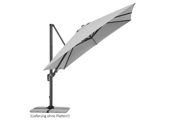 Schneider® SCHNEIDER Rhodos Twist Ampelschirm, Silbergrau, Quadratisch, 300 X 300 Cm 3 Schneider® SCHNEIDER Rhodos Twist Ampelschirm, Silbergrau, Quadratisch, 300 X 300 Cm – Bild 3