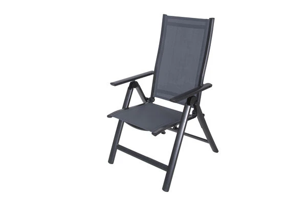 OUTFLEXX Multipositionssessel, Anthrazit/grau, Alu/Textilene, 70x58x106cm 1 OUTFLEXX Multipositionssessel, Anthrazit/grau, Alu/Textilene, 70x58x106cm