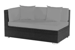 OUTFLEXX 2-Sitzer Ecksofa, Schwarz, Polyrattan, 145x85x70cm, Armlehne Rechts, Wasserfeste Kissenbox -Gartenmöbel 2 2392 4 BOX.jpg