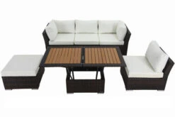 OUTFLEXX Loungemöbel-Set, Braun Marmoriert, Polyrattan, Inkl. Loungetisch, Für 5 Personen, Wasserfeste Kissenbox 17 OUTFLEXX Loungemöbel-Set, Braun Marmoriert, Polyrattan, Inkl. Loungetisch, Für 5 Personen, Wasserfeste Kissenbox -Gartenmöbel 2 7759 BOX D.jpg