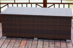 OUTFLEXX Kissenbox, Braun Marmoriert, Polyrattan, 204x94x75cm -Gartenmöbel 3342 04.jpg