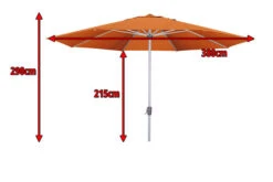 DOPPLER Active Mittelstockschirm, Terrakotta, Aluminium/Textil, Ø 380 Cm, Mit Kurbel -Gartenmöbel 3 12354 4.jpg