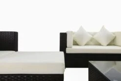 OUTFLEXX Loungemöbel-Set, 5 Personen, Braun, Polyrattan, Inkl. Kaffeetisch, Wasserfeste Kissenbox -Gartenmöbel 3 1298 BOX B.jpg