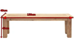 OUTFLEXX Sitzbank, Natur, Recyceltes SLVK-Teakholz, 150 X 40 X 45 Cm -Gartenmöbel 3 13424 2.jpg