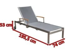 OUTFLEXX Rollliege, Silber, Edelstahl/Textilene, Mit Gasfeder, 195,5x74x35cm -Gartenmöbel 3 13504.jpg