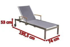 OUTFLEXX Rollliege, Taupe, Edelstahl/Textilene, Mit Gasfeder, 195,5x74x35cm -Gartenmöbel 3 13505.jpg