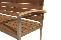 OUTFLEXX Gartenbank, FSC-Teakholz/Edelstahl, 3-Sitzer, 160x55x80cm -Gartenmöbel 3 13536.jpg