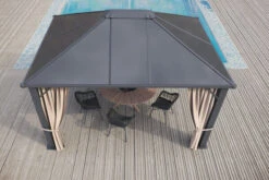 OUTFLEXX Profi Hardtop Pavillon, Grau, Aluminium, 3 X 3,6m Mit Seitenteilen Und Insektennetz -Gartenmöbel 3 13586.jpg