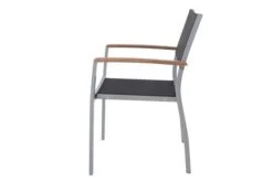 VILLANA Stapelsessel, Silber/schwarz, Alu/Textilene, 57 X 56 X 84 Cm, FSC Akazienholz Armlehnen -Gartenmöbel 3 16455.jpg