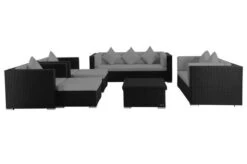 OUTFLEXX Loungemöbel-Set, Schwarz, Polyrattan, Für 9 Personen, Inkl. Loungetisch, Wasserfeste Kissenbox -Gartenmöbel 3 1716 BOX D.jpg