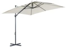 OUTFLEXX Ampelschirm, Anthrazit/creme, Pulverbesch. Aluminium, 250x250cm, Inkl. Plattenständer 12 OUTFLEXX Ampelschirm, Anthrazit/creme, Pulverbesch. Aluminium, 250x250cm, Inkl. Plattenständer -Gartenmöbel 3 18353.jpg