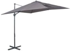 OUTFLEXX Ampelschirm, Anthrazit, Pulverbesch. Aluminium, 250x250cm, Inkl. Plattenständer -Gartenmöbel 3 18354.jpg